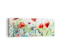 Lienzos decorativos Flores Prado hoja naturaleza Cuadro Sobre Lienzo Moderno 140x50cm Cuadros Decoracion Salon Dormitorio Cocina Cuadros Pared Imágenes Grande XXL Wall Art Prints Decor AB140x50-3076