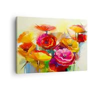 Lienzos decorativos Flores Primavera flora jardín Cuadro Sobre Lienzo Moderno 70x50cm Cuadros Decoracion Salon Dormitorio Cocina Cuadros Pared Imágenes Wall Art Prints Decor Canvas AA70x50-2877