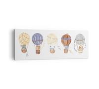 Lienzos decorativos Globos Animales Para Niños Cuadro Sobre Lienzo Moderno 140x50cm Cuadros Decoracion Salon Dormitorio Cocina Cuadros Pared Imágenes Grande XXL Wall Art Prints Decor AB140x50-5545