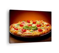Lienzos decorativos Italia pizza tradición comida Cuadro Sobre Lienzo Moderno 70x50cm Cuadros Decoracion Salon Dormitorio Cocina Cuadros Pared Imágenes Wall Art Prints Decor Canvas AA70x50-2717
