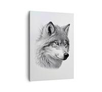 Lienzos decorativos Lobo Animal Escandinavo Cuadro Sobre Lienzo Moderno Vertical 50x70cm Cuadros Decoracion Salon Dormitorio Cocina Cuadros Pared Imágenes Wall Art Prints Decor Canvas PA50x70-5661