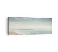 Lienzos decorativos Mar Playa Caminar Cuadro Sobre Lienzo Moderno 140x50cm Cuadros Decoracion Salon Dormitorio Cocina Cuadros Pared Imágenes Grande XXL Wall Art Prints Decor Canvas AB140x50-5931