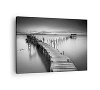 Lienzos decorativos mar puente paisaje naturaleza Cuadro Sobre Lienzo Moderno 70x50cm Cuadros Decoracion Salon Dormitorio Cocina Cuadros Pared Imágenes Wall Art Prints Decor Canvas AA70x50-3082