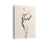 Lienzos decorativos Mujer Línea Minimalismo Cuadro Sobre Lienzo Moderno Vertical 50x70cm Cuadros Decoracion Salon Dormitorio Cocina Cuadros Pared Imágenes Wall Art Prints Decor Canvas PA50x70-6091