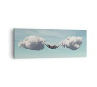 Lienzos decorativos Nubes Hamaca Descanso Cuadro Sobre Lienzo Moderno 140x50cm Cuadros Decoracion Salon Dormitorio Cocina Cuadros Pared Imágenes Grande XXL Wall Art Prints Decor Canvas AB140x50-4373