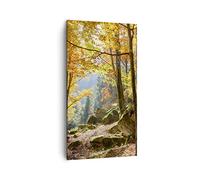 Lienzos decorativos Otoño montaña bosque naturaleza Cuadro Sobre Lienzo Moderno Vertical 45x80cm Cuadros Decoracion Salon Dormitorio Cocina Cuadros Pared Imágenes Wall Art Prints Decor PA45x80-2713