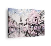 Lienzos decorativos París Camino Ilustración eiffle Cuadro Sobre Lienzo Moderno 70x50cm Cuadros Decoracion Salon Dormitorio Cocina Cuadros Pared Imágenes Wall Art Prints Decor Canvas AA70x50-3149