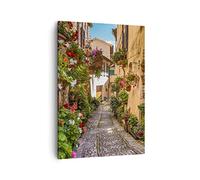 Lienzos decorativos Path Flores casa patio Cuadro Sobre Lienzo Moderno Vertical 50x70cm Cuadros Decoracion Salon Dormitorio Cocina Cuadros Pared Imágenes Wall Art Prints Decor Canvas PA50x70-3183