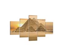 Lienzos decorativos Pirámide egipto desierto Cuadro Sobre Lienzo Moderno 125x70cm Cuadros Decoracion Salon Dormitorio Cuadros Pared Imágenes Tríptico 5 Piezas Wall Art Prints Decor EA125x70-2196
