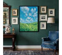 Lienzos Decorativos Pradera De Nube Blanca Cuadro Sobre Lienzo Impresiones Del Paisaje Vertical 60X90Cm Cuadros Decoracion Salon Dormitorio Cocina Cuadros Pared Imágenes Wall Art Prints Decor