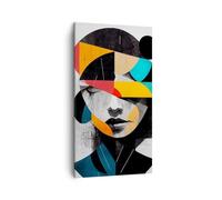 Lienzos decorativos Rostro Mente Abstracción Cuadro Sobre Lienzo Moderno Vertical 45x80cm Cuadros Decoracion Salon Dormitorio Cocina Cuadros Pared Imágenes Wall Art Prints Decor Canvas PA45x80-6237