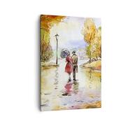 Lienzos decorativos Tiempo lluvia otoño parque Cuadro Sobre Lienzo Moderno Vertical 50x70cm Cuadros Decoracion Salon Dormitorio Cocina Cuadros Pared Imágenes Wall Art Prints Decor Canvas PA50x70-2914
