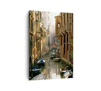 Lienzos decorativos Venecia puente agua casa Cuadro Sobre Lienzo Moderno Vertical 50x70cm Cuadros Decoracion Salon Dormitorio Cocina Cuadros Pared Imágenes Wall Art Prints Decor Canvas PA50x70-2532