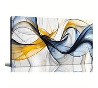 Lienzos grandes de arte abstracto moderno enmarcados para decoración de pared, obras de arte geométricas abstractas para sala de estar (40 x 80 cm, sin marco)