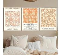 Lienzos impresos con diseños florales en formato retrato. Pósteres de arte botánico clásico y moderno para decoración de oficina y hogar (60x80cm - 3 piezas).