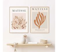 Lienzos impresos de Henri Matisse: Pintura abstracta, ilustración minimalista, figura, arte mural, póster vintage, imágenes rosas, decoración del hogar (50x70cm - 2 piezas)