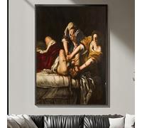 Lienzos impresos, póster vintage de Artemisia Gentileschi, pintura al óleo, estilo renacentista, decoración para oficina y hogar (60x80 cm/sin marco).