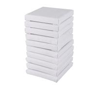 Lienzos Para Pintar, Lienzo Enrollada 10 unids/set Blanco Blanco Tableros de arte en blanco Mini Artista Estirado Lienzo Tablero de arte Acrílico Pintura de aceite Madera + Obra de algodón Pintura 1