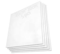 Lienzos Pintar, CESFONJER 5 piezas Algodón Paneles de Lienzos, 20 x 20cm Lienzos en Blanco, Lienzo, Adecuado para pintura al óleo, acrílico, acuarela y más