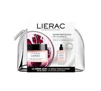 Lierac - Kit de cuidado antiarrugas - Crema reafirmante de día 50 ml, suero de 15 ml, estuche gratis, cuidado facial antienvejecimiento, firmeza y brillo - Regalo para mujer