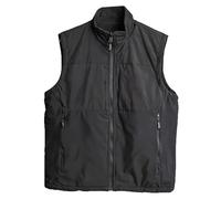 LIEROLYE Chaleco Multibolsillos for Hombre, Cortavientos con Forro Polar, Ideal for Senderismo, Acampada, Fotografía y Trabajo(Black,2X-Large)