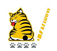 Liery Adhesivo para Coche, Gato Moving Tail Paws, , Creativo, Dibujos Animados, Coche, Luna Trasera, vehículo, limpiaparabrisas, Pegatina, decoración