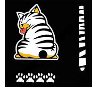 Liery Adhesivo para Coche, Gato Moving Tail Paws, , Creativo, Dibujos Animados, Coche, Luna Trasera, vehículo, limpiaparabrisas, Pegatina, decoración