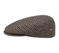 Lierys Gorra Britain Pata de Gallo Hombre - Made in Italy Gorro Ivy Invierno con Visera, Forro Otoño Verano Primavera Verano/Invierno - 60 cm marrón