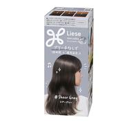 Liese Crema de color gel para el cabello, color gris claro, color gris japonés, sombra vibrante de larga duración con acabado brillante y suave, Kao Japón