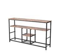 Lietre - Mueble Tele con iluminación LED y cajones y estantes de tela, mueble de TV con almacenamiento, mesa de TV para sala de estar, dormitorio (negro, 108x29.8x76.8)