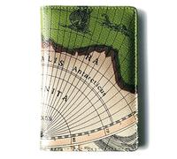 LIEWEI Boutique Shop UK Bolsa de Pasaporte con Mapa, Unisex, innovadora, Moderna, Informal, Ranura for múltiples Tarjetas, Funda for, Cartera for Viajes Funda para Pasaporte(Groen)