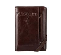 LIEWEI Boutique Shop UK Cartera for Pasaporte RFID antirrobo, Tarjetero Multifuncional con Almacenamiento de identificación for Seguridad y organización en el avión Funda para Pasaporte(CAF)