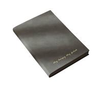 LIEWEI Boutique Shop UK Cuaderno Empresarial A5 de Tapa Blanda, 260 Páginas, Papel Grueso 100 G, Diseño Retro Lámina Dorada, Planificador Mensual y A Rayas(Grey)