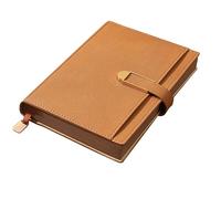 LIEWEI Boutique Shop UK Cuaderno empresarial A5 o B5, 224 páginas, portalápices y bolsillo for tarjetas integrados, cierre magnético, marcapáginas de metal(Bruin,B5)