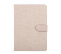 LIEWEI Boutique Shop UK Cuaderno planificador con cubierta de lino algodón, manual viaje y diario suministros escolares, Bloc notas 350g, papelería(Beige)
