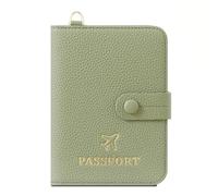 LIEWEI Boutique Shop UK Libro Protector for Pasaporte de Viaje, for Colgar en el Cuello, for Guardar Tarjetas Cuero, Tipo Billetera Funda para Pasaporte(Groen)