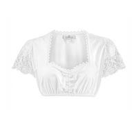 LIEWEI Boutique Shop UK Vestido Dirndl Manga Corta Cervecero, Blusa Interior Sin Mangas para Oktoberfest Mujer Color Blanco(M)