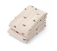 Liewood Muselina Lewis 2-pack 65x65 cm Mini whale-Sandy