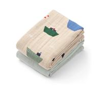 Liewood Muselina Lewis 2-pack 65x65 cm Sailing-dove blue mix