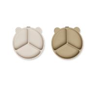 Liewood Plato infantil Stacy delad 2-pack Sandy-Oat