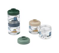 Liewood Tarros para comida de bebés Dominique 100 ml. 4-pack Cars-Sandy