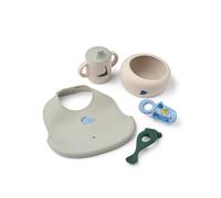 Liewood Set de vajilla para bebés Mileah Dino Roar/Dove blue