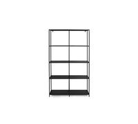 LIFA LIVING Librería de Pared de Metal para Interiores, Vitrina de diseño con 8 estantes Abiertos, estantería Vertical para Libros, Plantas, Fotos y accessorios, 98 x 33 x 175 cm