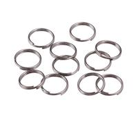 LIFABOLA 200 Uds anillos abiertos coloridos, conectores de anillos divididos de doble bucle for accesorios de fabricación de joyas DIY(Gun Black,20mm)