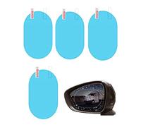 LiFangSotre 4PCS Rearview Mirror Waterproof Sticker Película para Espejo retrovisor de Coche,para Ver el Espejo retrovisor Exterior claramente en días de Lluvia para Coches,Camiones,Furgonetas