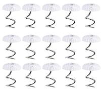 LiFangSotre 50PCS Twist Pins Pasadores de Giro, 50 Pcs Cabezas Transparentes Pasadores de Giro Pasador de tapicería de Cabeza plástica para Fundas y Faldas de Cama