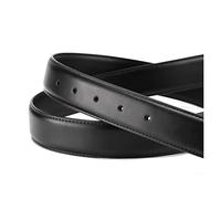 LiFBeauTiFul Cinturones sin Hebilla 2,4 2,8 3,0 3,5 3,8 cm Ancho Marca Hebilla automática Negro Cuero Genuino Hombres Cinturones Cuerpo sin Hebilla Correa Home (Belt Length : 110, Color : 2.8cm)