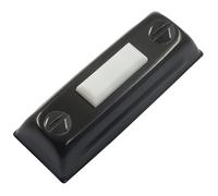 LifCratms 1 botón de timbre iluminado negro, botón de timbre de puerta de metal montado en la pared para el hogar, interruptor universal de apertura de garaje con derechos de autor (luz blanca)