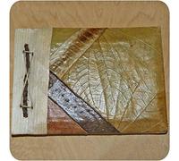 Life Arts - Cuaderno (libro de visitas recuerdos libro hecha a mano artesanal Francesa libreta de direcciones Natural 12 x 17 cm, pequeña, color marrón claro 12 x 17 cm