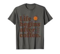 Life Begins After Coffee La Vida Empieza después del café Camiseta